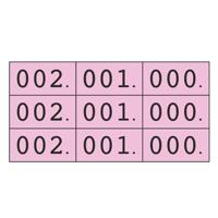 Schoen-gelijkheidsnr roze 3x nr 000-999