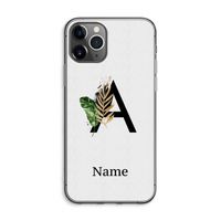 Charcoal Flora: iPhone 11 Pro Max Transparant Hoesje