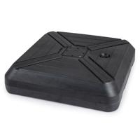 Vierkante Parasolvoet Te Vullen Met Water Of Zand Voorzien Van Een Geïntegreerd Handvat En Twee Zwenkwielen