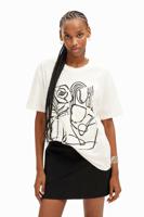 Arty T-shirt illustratie - WHITE - XL