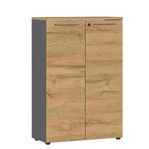 Lage dichte kantoorkast Ergonoma Eiken