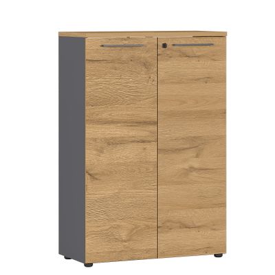 Lage dichte kantoorkast Ergonoma Eiken