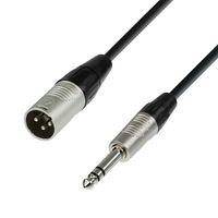 adam hall K4 BMV 0150 audio kabel 1,5 m 6.35mm TRS XLR (3-pin) Zwart, Zilver - thumbnail