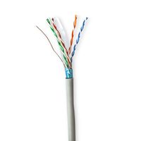 Netwerk Kabel Rol | CAT6 | Solid | F/UTP | CCA | 100.0 m | Binnenshuis | Rond | PVC | Grijs - thumbnail