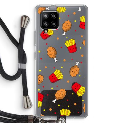 Chicken 'n Fries: Samsung Galaxy A42 5G Transparant Hoesje met koord