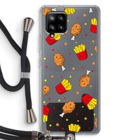 Chicken 'n Fries: Samsung Galaxy A42 5G Transparant Hoesje met koord