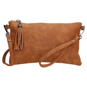 Beagles Clutch / Schoudertasje Snake Cognac