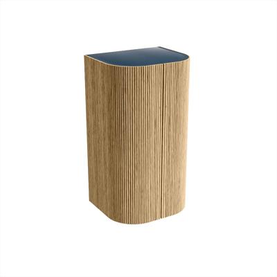 Kolomkast Mondiaz Kurve | 80x45 cm | Greeploos | Push to open | Oak