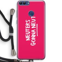 Neuters (roze): Huawei P Smart (2018) Transparant Hoesje met koord