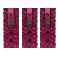Atmosphera Geurtheelichtjes - 30x stuks - Frambozen geur - was/paraffine - 3,5 uur