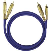 Cinch Audio Aansluitkabel [2x Cinch-stekker - 2x Cinch-stekker] 1.00 m Blauw Vergulde steekcontacten Oehlbach NF 1 Master
