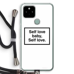 Self love: Pixel 5 Transparant Hoesje met koord
