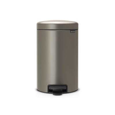 Brabantia NewIcon Pedaalemmer - 12 liter - kunststof binnenemmer - platinum 113628