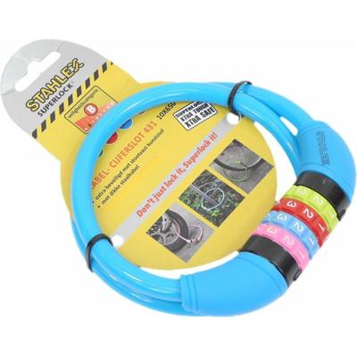 STAHLEX Cijfer kabelslot - blauw - 10 x 650 mm - fietsslot