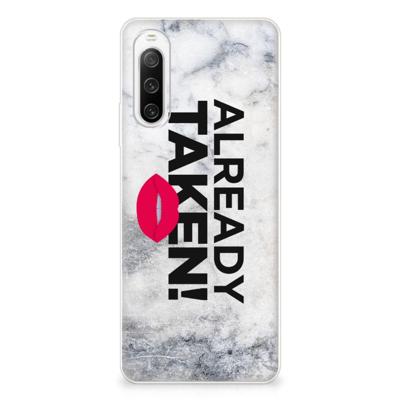 Sony Xperia 10 IV | Siliconen hoesje | met naam Already Taken White