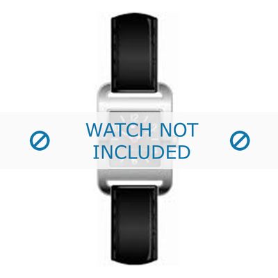 Tommy Hilfiger horlogeband TH-27-3-14-0654 / TH679300867 / 1780676 Leder Zwart 12mm + zwart stiksel