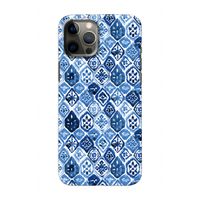 Blauw motief: Volledig geprint iPhone 12 Hoesje