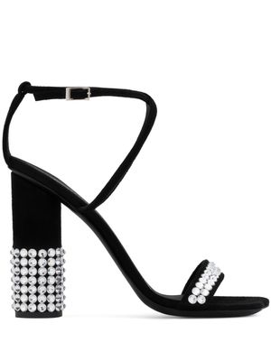 Giuseppe Zanotti sandales Tory 110 mm en daim - Noir
