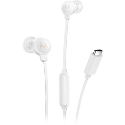 Motorola In Ear oordopjes Wit Microfoon uitschakelbaar (mute)