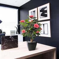 Camelia kunstplant op voet 65cm - roze