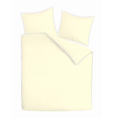 Dekbedovertrek Katoen Amalfi Overlock Effen 240x200 Cm Overlock Creme Dekbed Discounter - Dekbed-Discounter.nl