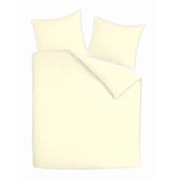 Dekbedovertrek Katoen Amalfi Overlock Effen 140x200 Cm Overlock Creme Dekbed Discounter - Dekbed-Discounter.nl