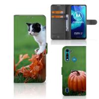 Motorola G8 Power Lite | Telefoonhoesje | Met pasjeshouder | Kitten