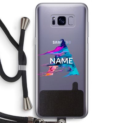 Abstract Spectrum: Samsung Galaxy S8 Transparant Hoesje met koord
