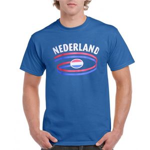 Blauw heren t-shirt Nederland