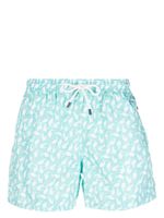 Fedeli Madeira seal-print swim shorts - Vert - thumbnail