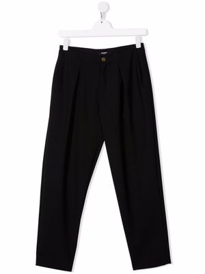 Balmain Kids pantalon à coupe droite - Noir