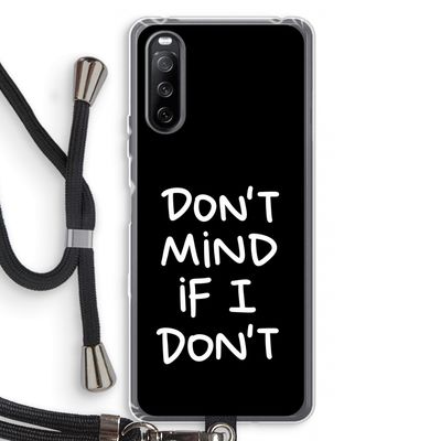 Don't Mind: Sony Sony Xperia 10 III Transparant Hoesje met koord