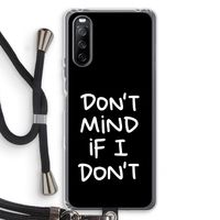 Don't Mind: Sony Sony Xperia 10 III Transparant Hoesje met koord