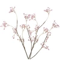 4x stuks kunstbloemen Gipskruid/Gypsophila takken roze 66 cm