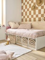 Opvouwbare opbergbak Regenboog van papierkoord beige Opvouwbare opbergbak Regenboog van papierkoord beige