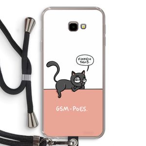 GSM poes: Samsung Galaxy J4 Plus Transparant Hoesje met koord
