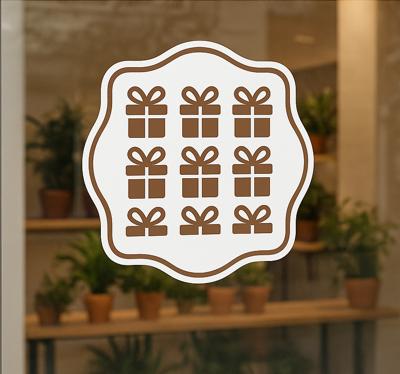 Kadoortjes 9 stuks etalage sticker