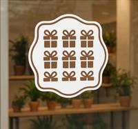 Kadoortjes 9 stuks etalage sticker