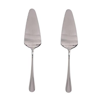 Gerimport Taartschep - 2x - RVS - zilverkleurig - 23 cm - Keukengerei - opdienen/serveren