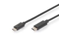 Digitus AK-300137-018-S USB-kabel 1,8 m USB 2.0 USB C Micro-USB B Zwart - thumbnail