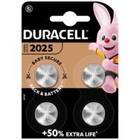 Duracell Knoopcel CR2025 3 V 4 stuk(s) 165 mAh Lithium Elektro 2025 - thumbnail