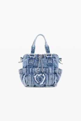 Mini denim schoudertas - BLUE - U