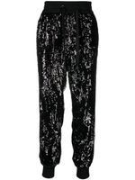 Dolce & Gabbana sequin-embellished side-panel trousers - Noir