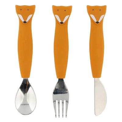 Trixie siliconen eetset - mr. fox, 3st.