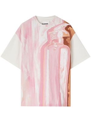 Jil Sander T-shirt met print - Roze Jil Sander T-shirt met print - Roze