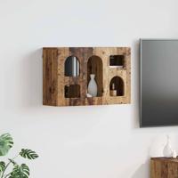 Hangkast met plank Oudhout 60 x 20 x 40 cm Bewerkt hout