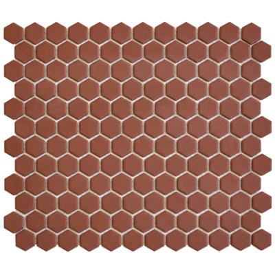 Mozaiek Tegel Hexagon 26x30 cm Mat Terra Cotta The Mosaic Factory