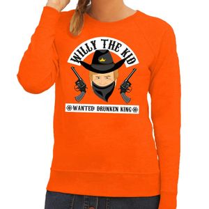 Koningsdag fun trui Willy the Kid oranje dames 2XL  -