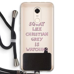 Christian Grey: Xiaomi Redmi 5 Transparant Hoesje met koord