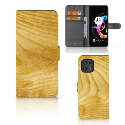 Motorola Edge 20 Lite | Book Style Case | Licht Hout